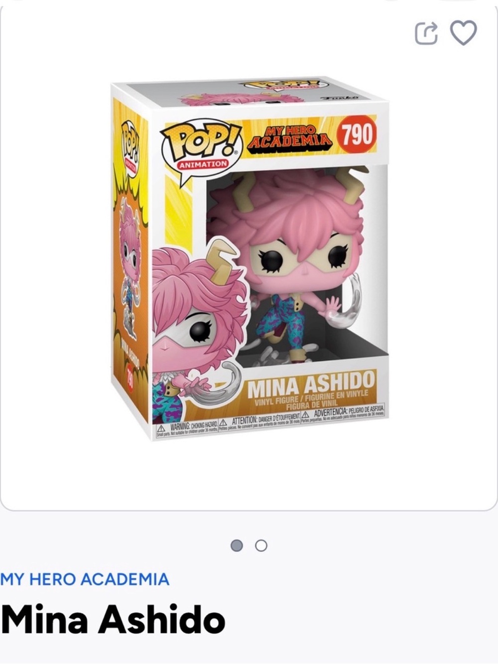Funko Pop! Animation Mina Ashido Pink Vinyl Figure- 790